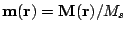 $ \mathbf{m(r)}=\mathbf{M(r)}/M_s$
