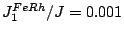 $ J_1^{FeRh}/J=0.001$